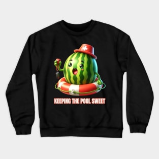 Lifeguard Melon - Keeping the Pool Sweet Summer Tee Crewneck Sweatshirt